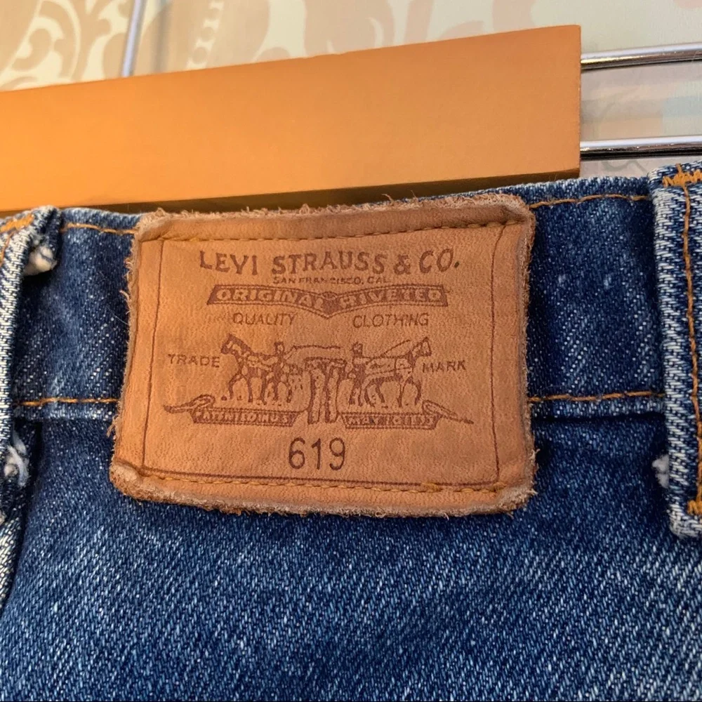 Levi's Faded Blue Distressed Denim Cutoff Shorts
